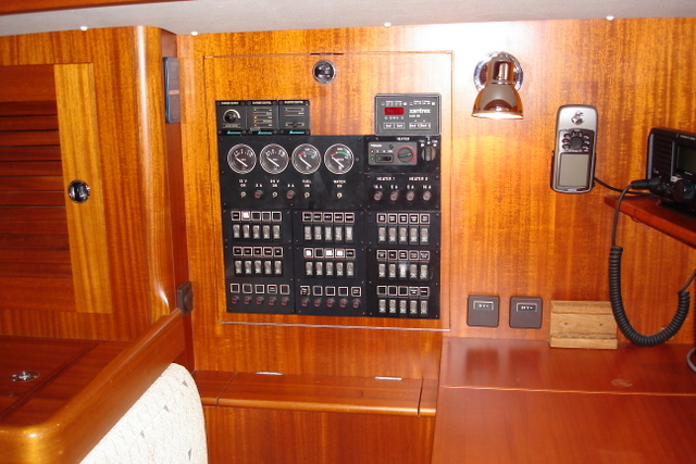 Electrical panel on boat. 