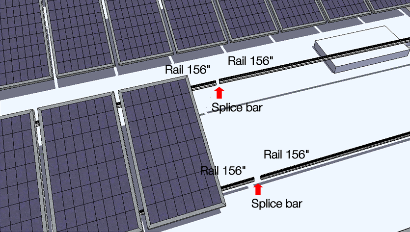 Solar Panel Racking with Splice Bars