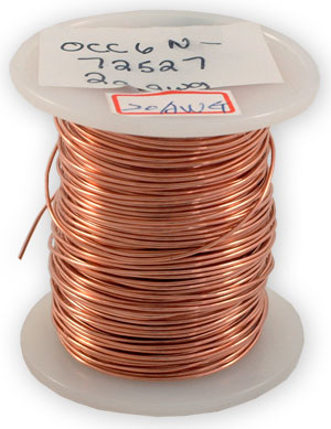 Copper wire strand for solar installation.