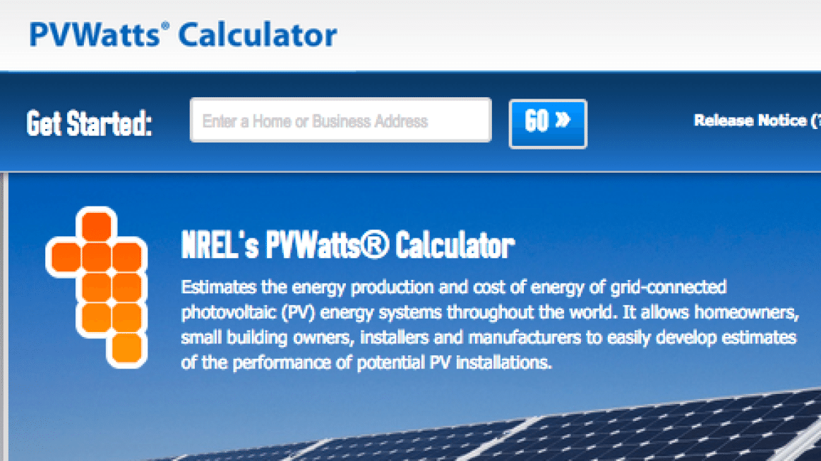 PVWatts Calculator