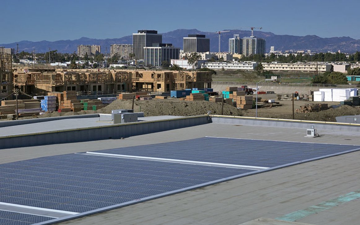 Solar Panels on Urban Roof