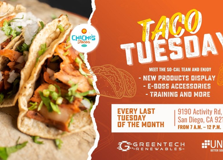 Taco Tuesday Unirac Counter Day