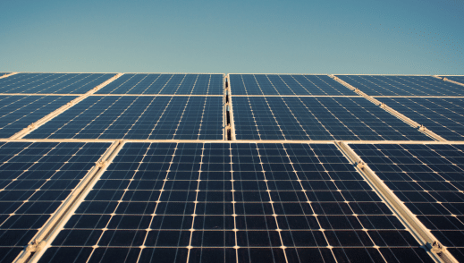 solar panels stacked to the sky