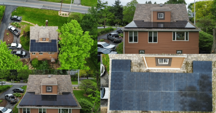 Residential solar system installation for Pennsylvania customer. 