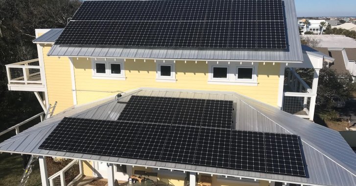 LG Solar Panels on Residential Project