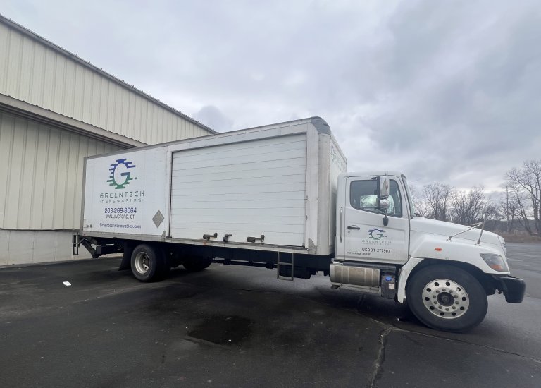 Greentech Renewables Wallingford delivery truck.
