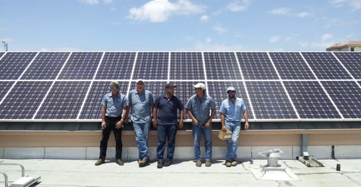 A1A Solar Neptune Beach FL City Hall Solar Install Team