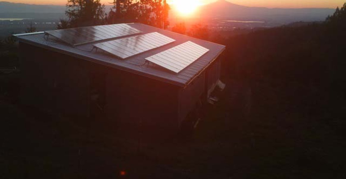 First sunrise after the finished installation