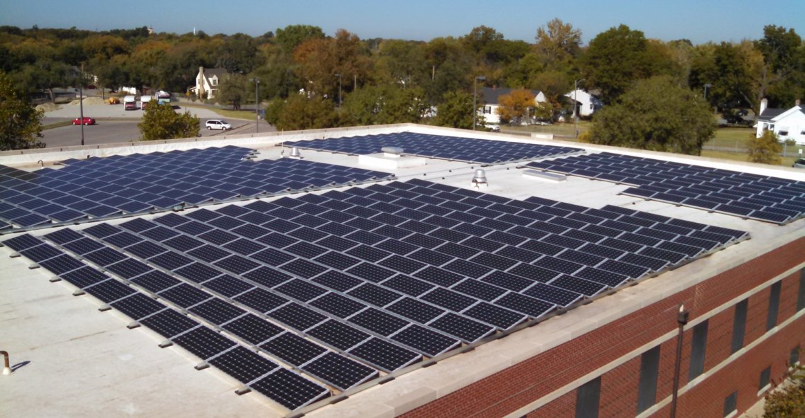 Veterans Association Wichita Hospital solar array project.