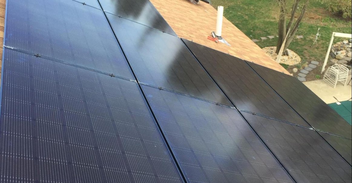 Solar Panel on Residential Roof Installed by Cazeault Solar