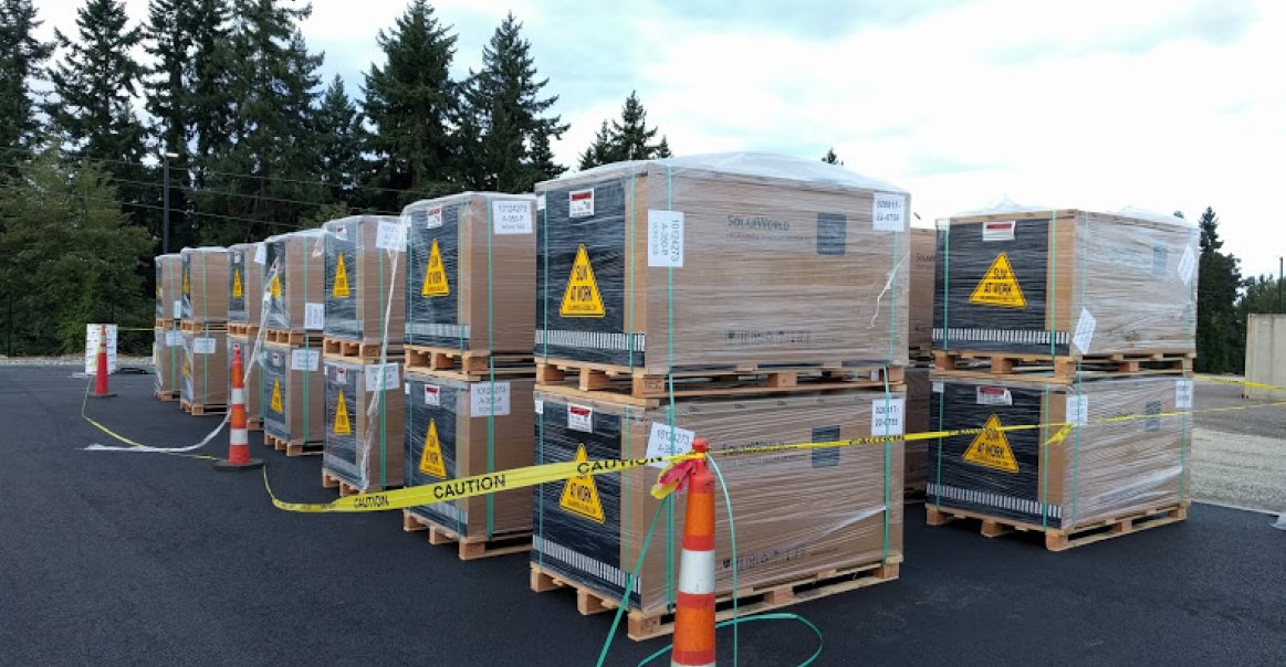 Shipment of Solar Modules to Job Site