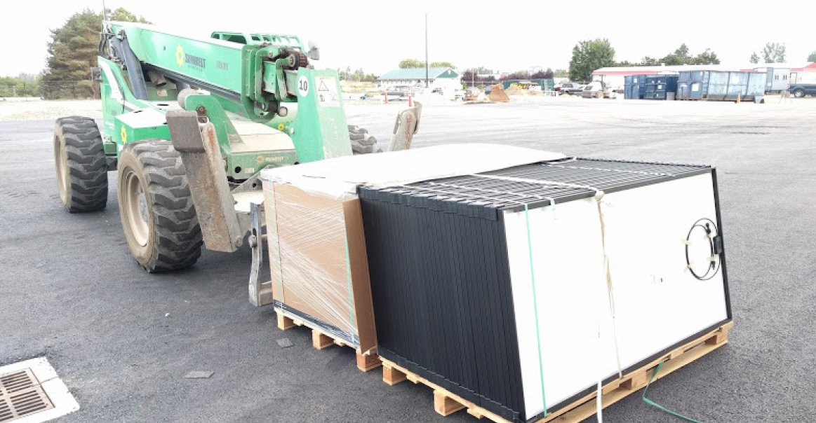 Photovoltaic Panels at the Job Site