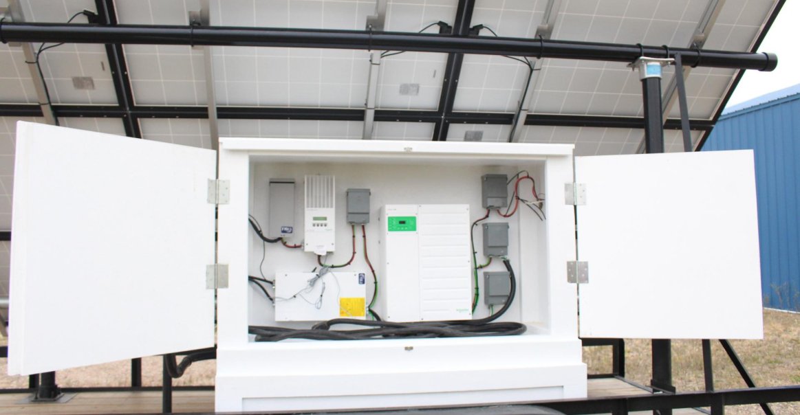 Mobile Solar Array for Off-Grid Power Schneider Conext System