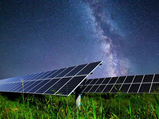 Nighttime solar panels 